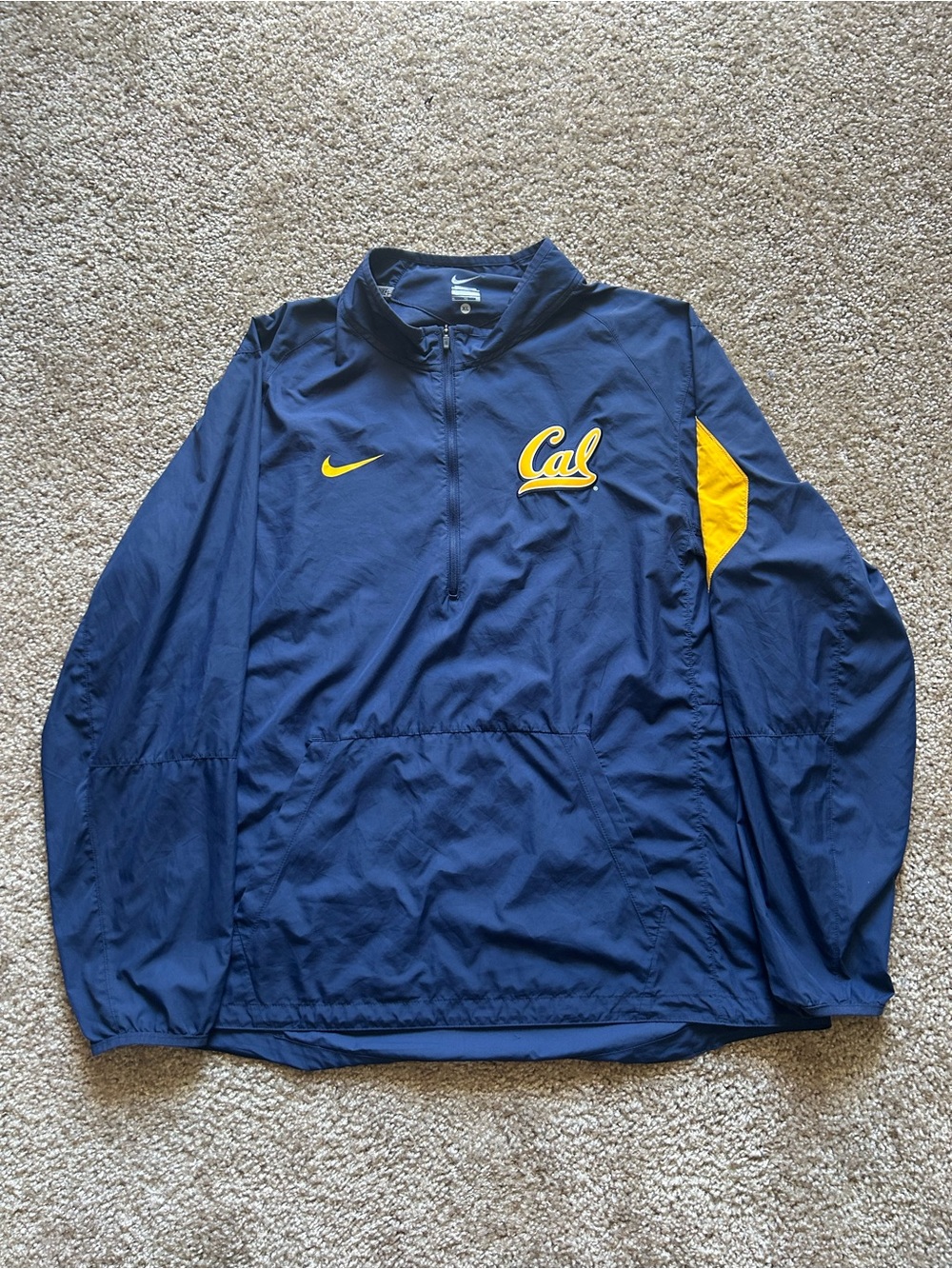 Nike Navy & Gold Cal Pullover Windbreaker